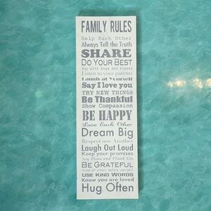 Family rules frame